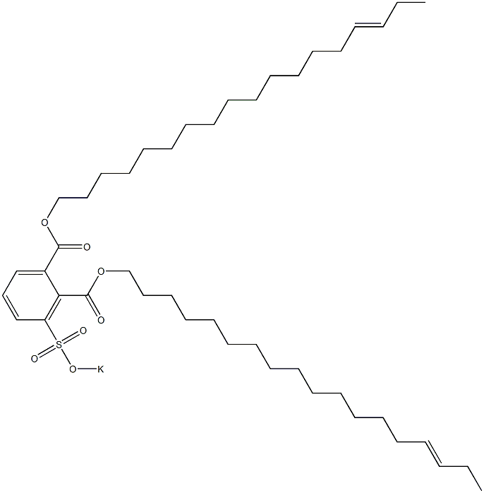 3-(Potassiosulfo)phthalic acid di(15-octadecenyl) ester 구조식 이미지