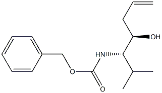 (4R,5S)-5-[(Benzyloxycarbonyl)amino]-6-methyl-1-hepten-4-ol Structure