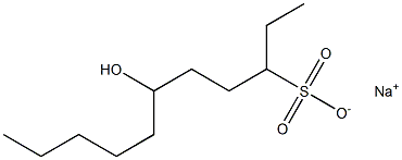 6-Hydroxyundecane-3-sulfonic acid sodium salt 구조식 이미지