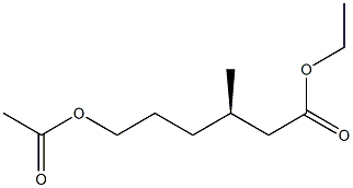 [R,(+)]-6-(Acetyloxy)-3-methylhexanoic acid ethyl ester 구조식 이미지