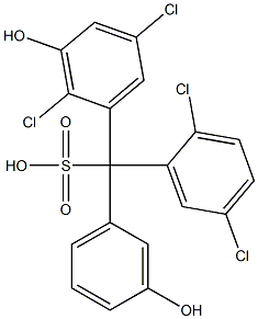 (2,5-Dichlorophenyl)(2,5-dichloro-3-hydroxyphenyl)(3-hydroxyphenyl)methanesulfonic acid 구조식 이미지