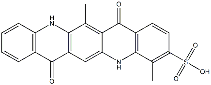 5,7,12,14-Tetrahydro-4,13-dimethyl-7,14-dioxoquino[2,3-b]acridine-3-sulfonic acid 구조식 이미지