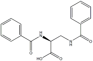 [S,(-)]-2,3-Di(benzoylamino)propionic acid 구조식 이미지