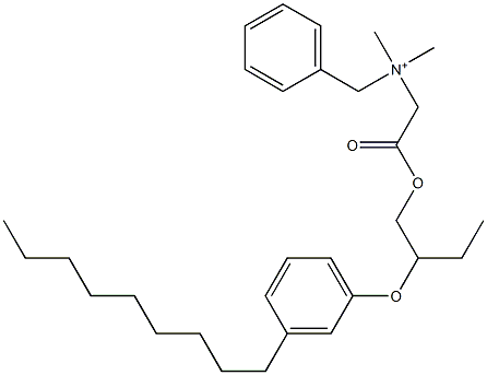 N,N-Dimethyl-N-benzyl-N-[[[2-(3-nonylphenyloxy)butyl]oxycarbonyl]methyl]aminium Structure