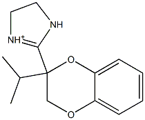 2-[(2,3-Dihydro-2-isopropyl-1,4-benzodioxin)-2-yl]-4,5-dihydroimidazolium 구조식 이미지