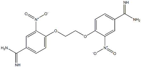 4,4'-[1,2-Ethanediylbis(oxy)]bis(3-nitrobenzamidine) 구조식 이미지