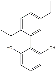 2-(2,5-Diethylphenyl)benzene-1,3-diol Structure