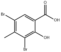 3,5-Dibromo-2-hydroxy-4-methylbenzoic acid Structure