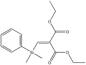 [(Phenyldimethylsilyl)methylene]malonic acid diethyl ester Structure