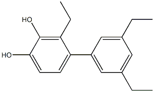 3-Ethyl-4-(3,5-diethylphenyl)benzene-1,2-diol 구조식 이미지