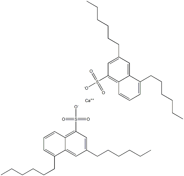 Bis(3,5-dihexyl-1-naphthalenesulfonic acid)calcium salt 구조식 이미지