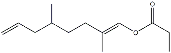 Propionic acid 2,5-dimethyl-1,7-octadienyl ester 구조식 이미지