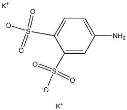 4-Amino-1,2-benzenedisulfonic acid dipotassium salt Structure