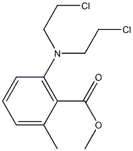 6-[Bis(2-chloroethyl)amino]-o-toluic acid methyl ester Structure