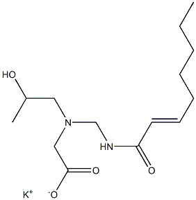 N-(2-Hydroxypropyl)-N-(2-octenoylaminomethyl)glycine potassium salt 구조식 이미지