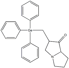 2-[(Triphenylgermyl)methyl]hexahydro-1H-pyrrolizin-1-one Structure