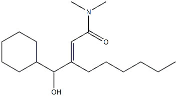 (E)-3-(Hydroxy(cyclohexyl)methyl)-N,N-dimethyl-2-nonenamide Structure