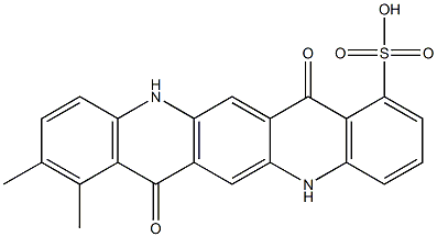 5,7,12,14-Tetrahydro-8,9-dimethyl-7,14-dioxoquino[2,3-b]acridine-1-sulfonic acid Structure