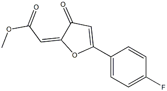 2-Methoxycarbonylmethylene-5-(4-fluorophenyl)furan-3(2H)-one 구조식 이미지