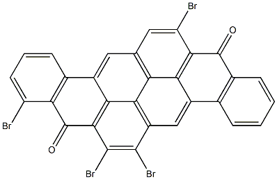 6,7,9,15-Tetrabromo-8,16-pyranthrenedione 구조식 이미지