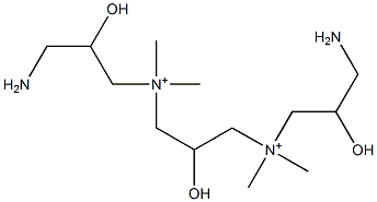 N,N'-Bis(3-amino-2-hydroxypropyl)-2-hydroxy-N,N,N',N'-tetramethyl-1,3-propanediaminium 구조식 이미지