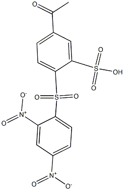 5-Acetyl-2-[(2,4-dinitrophenyl)sulfonyl]benzenesulfonic acid Structure
