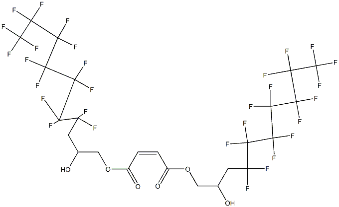 Maleic acid bis(4,4,5,5,6,6,7,7,8,8,9,9,10,10,10-pentadecafluoro-2-hydroxydecyl) ester Structure