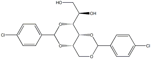 1-O,3-O:2-O,4-O-Bis(4-chlorobenzylidene)-D-glucitol 구조식 이미지