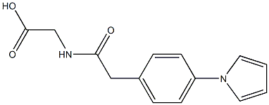 N-[[4-(1H-Pyrrol-1-yl)phenyl]acetyl]glycine 구조식 이미지