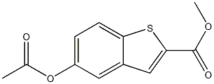 5-Acetyloxybenzo[b]thiophene-2-carboxylic acid methyl ester 구조식 이미지