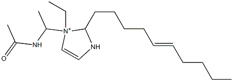 1-[1-(Acetylamino)ethyl]-2-(5-decenyl)-1-ethyl-4-imidazoline-1-ium 구조식 이미지