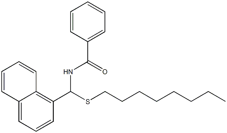 N-[(Octylthio)(1-naphtyl)methyl]benzamide Structure