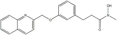 3-[3-(2-Quinolinylmethoxy)phenyl]propanehydroxamic acid methyl ester Structure