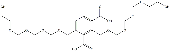 2,4-Bis(10-hydroxy-2,4,6,8-tetraoxadecan-1-yl)isophthalic acid Structure