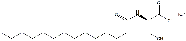 (R)-3-Hydroxy-2-(myristoylamino)propanoic acid sodium salt 구조식 이미지