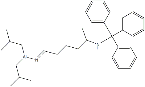 Diisobutyl(5-(tritylamino)hexylideneamino)aluminum 구조식 이미지