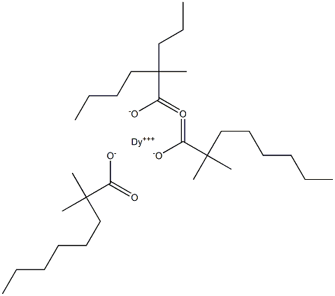 Dysprosium(III)bis(2,2-dimethyloctanoate)(2-methyl-2-propylhexanoate) Structure