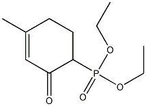 4-Methyl-2-oxo-3-cyclohexen-1-ylphosphonic acid diethyl ester Structure