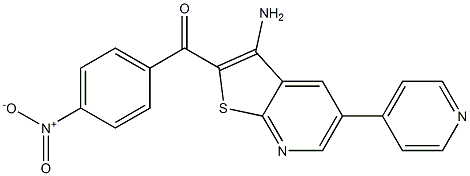 5-(4-Pyridinyl)-2-(4-nitrobenzoyl)thieno[2,3-b]pyridin-3-amine 구조식 이미지