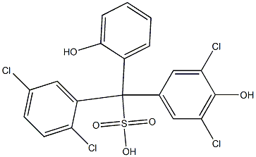 (2,5-Dichlorophenyl)(3,5-dichloro-4-hydroxyphenyl)(2-hydroxyphenyl)methanesulfonic acid Structure