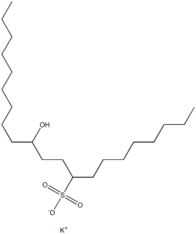 12-Hydroxyhenicosane-9-sulfonic acid potassium salt Structure