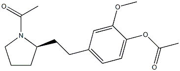 (2S)-1-Acetyl-2-[2-[4-(acetyloxy)-3-methoxyphenyl]ethyl]pyrrolidine Structure