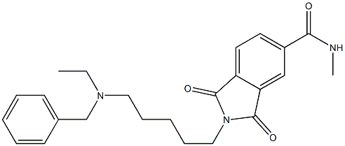 N-[5-(Ethylbenzylamino)pentyl]-5-(methylaminocarbonyl)phthalimide Structure