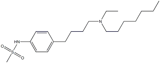 N-Ethyl-N-heptyl-4-(4-methylsulfonylaminophenyl)butan-1-amine 구조식 이미지