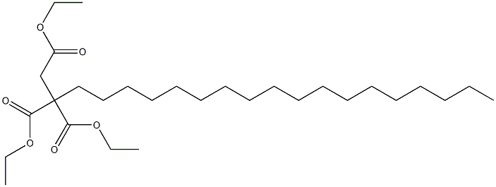 3,3-Bis(ethoxycarbonyl)henicosanoic acid ethyl ester Structure