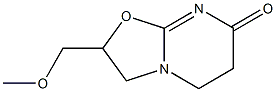 2,3,5,6-Tetrahydro-2-(methoxymethyl)-7H-oxazolo[3,2-a]pyrimidin-7-one 구조식 이미지