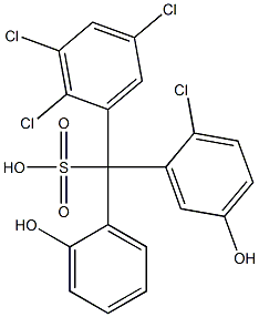 (2-Chloro-5-hydroxyphenyl)(2,3,5-trichlorophenyl)(2-hydroxyphenyl)methanesulfonic acid Structure