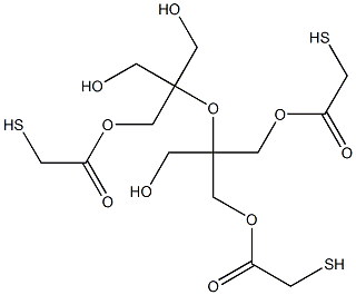 Mercaptoacetic acid 3-hydroxy-2-hydroxymethyl-2-[2-hydroxy-1,1-bis[(mercaptoacetoxy)methyl]ethoxy]propyl ester 구조식 이미지