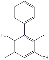 2-Phenyl-3,6-dimethylbenzene-1,4-diol 구조식 이미지