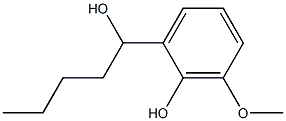 2-(1-Hydroxypentyl)-6-methoxyphenol 구조식 이미지